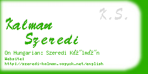 kalman szeredi business card